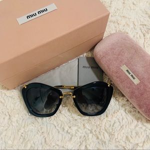 Miu Miu Black Cat Eye Sunglasses